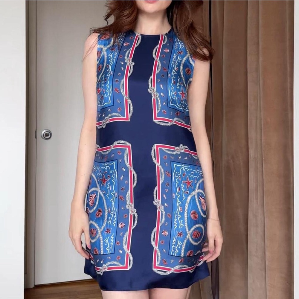 Doen Lucerne Dress in Liberty Print Solent Shores